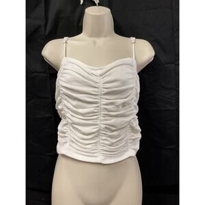Boutique Brand Charlotte‎ Avery NWT Top Size L White Ruched Tank